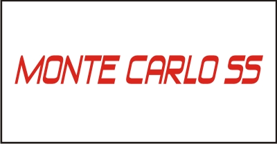 Monte Carlo SS #1<br>Windshield Decal